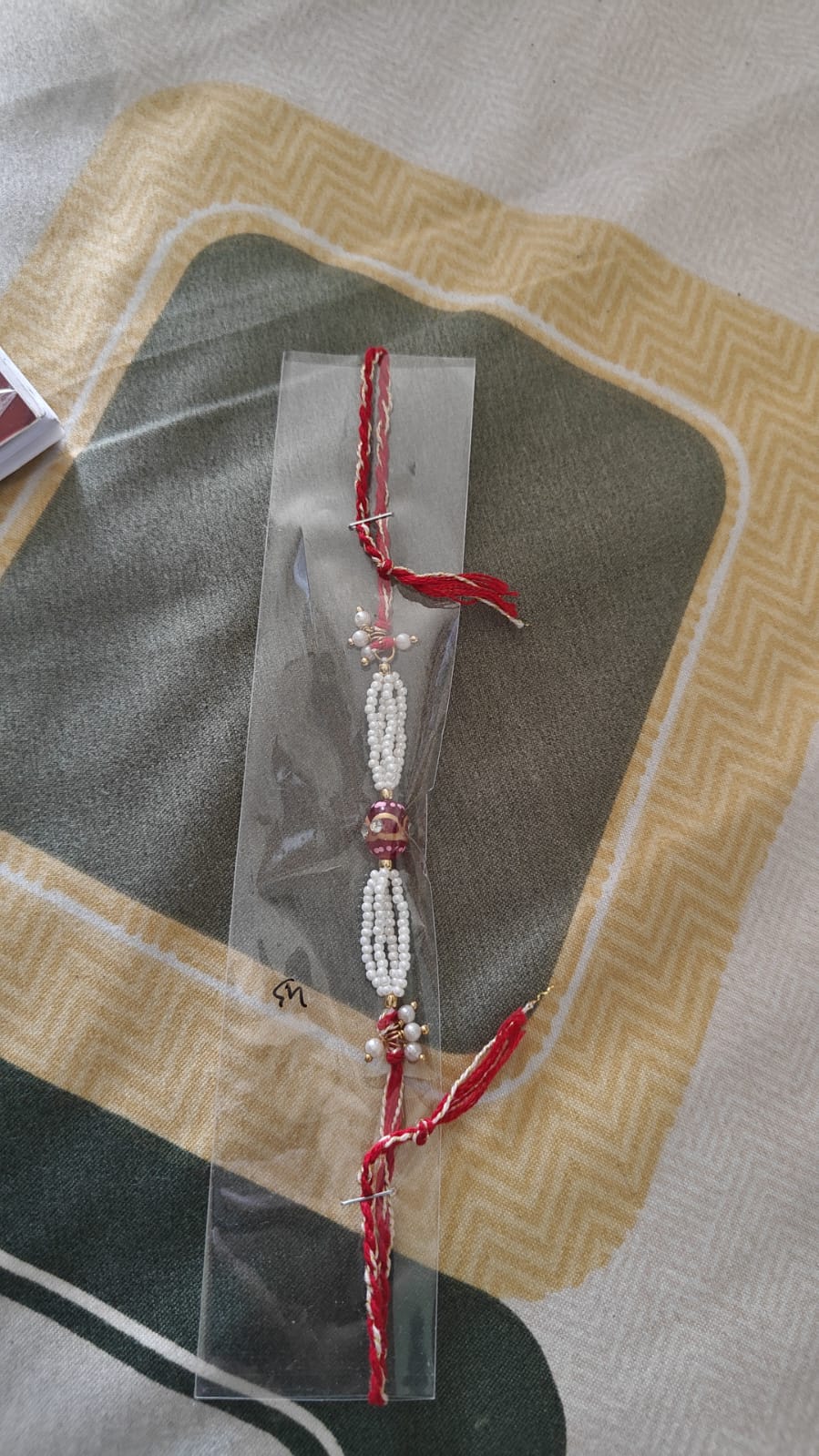 Silver Stone Bracelet Rakhi